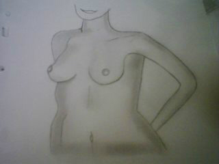 mon autre dessin un buste de femme